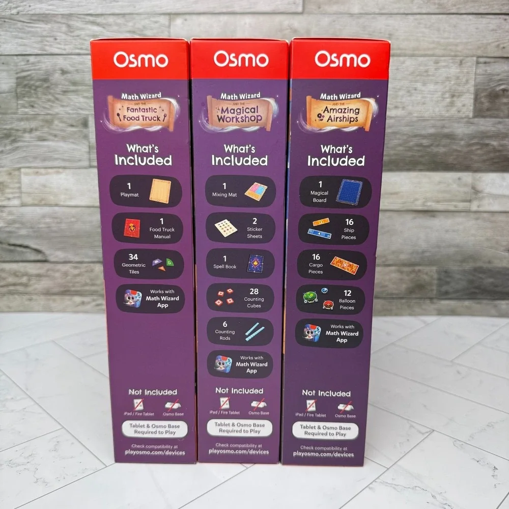 Osmo Math Wizard - Amazing Airships, Fantastic Food Truck & Magical Workshop Lot